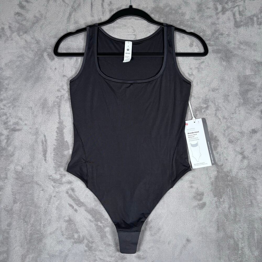 Lululemon Wundermost Square Neck Bodysuit Nulu Black Size Small NWT